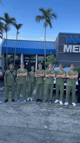 Anatomy GPS faculty and team in front of Marina Medical, Miami